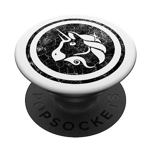 Uniswap UNI Crypto Coin Retro Black & White Classic PopSockets Standard PopGrip