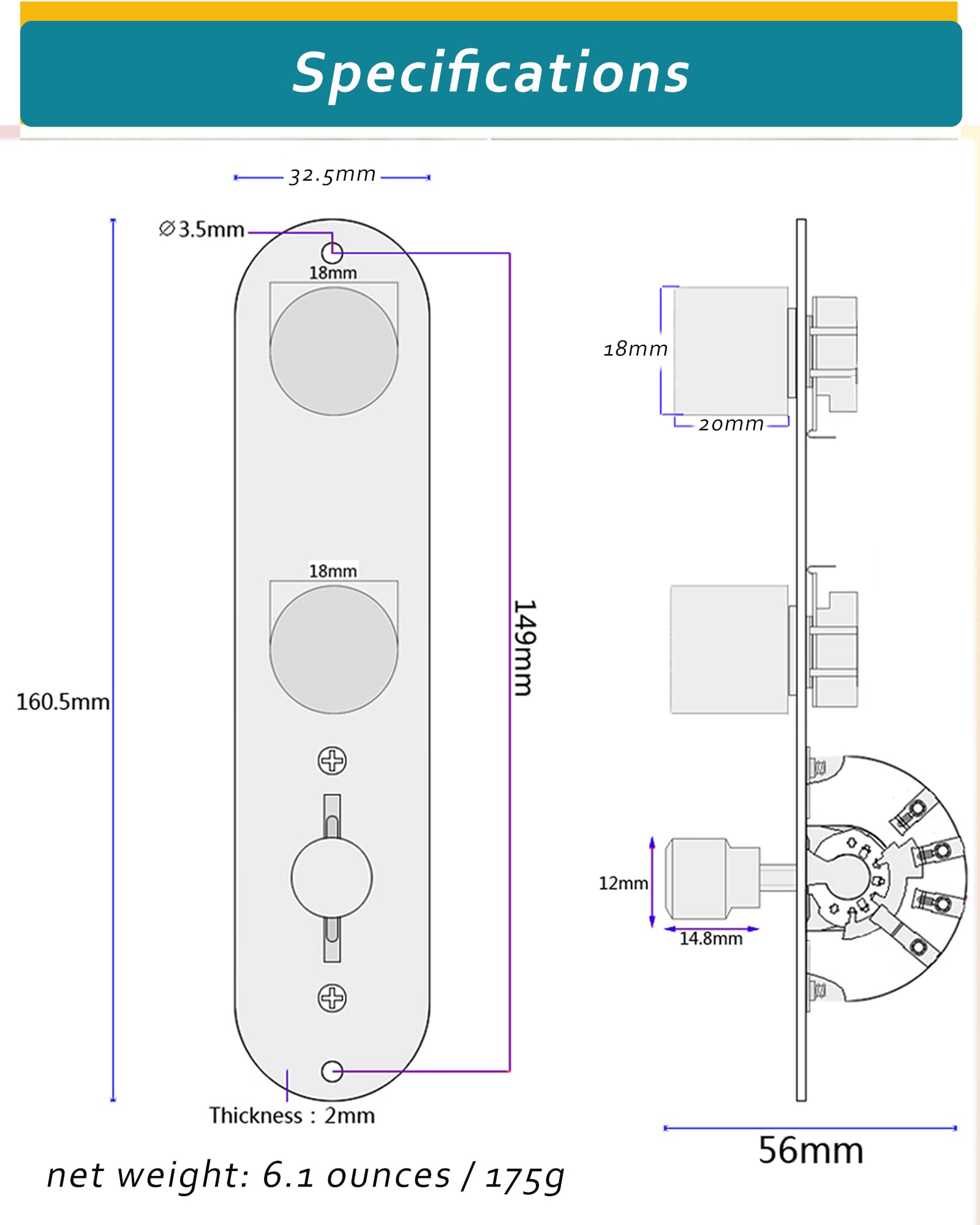 LAMSAM Fully Loaded Guitar Control Plate, Prewired 3-way Blade Switch Large Potentiometers Orange Capacitor, Knurled Volume Tone Controls Knobs Fit for Guitars with Single Coil Pickups, Chrome