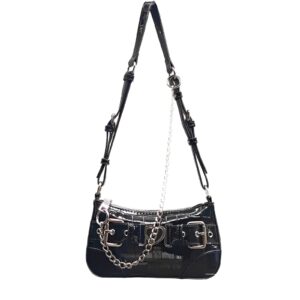 fonettos punk bag, sourpuss gothic tote purse y2k cool style trendy women shoulder bags rock fashion girls handbag