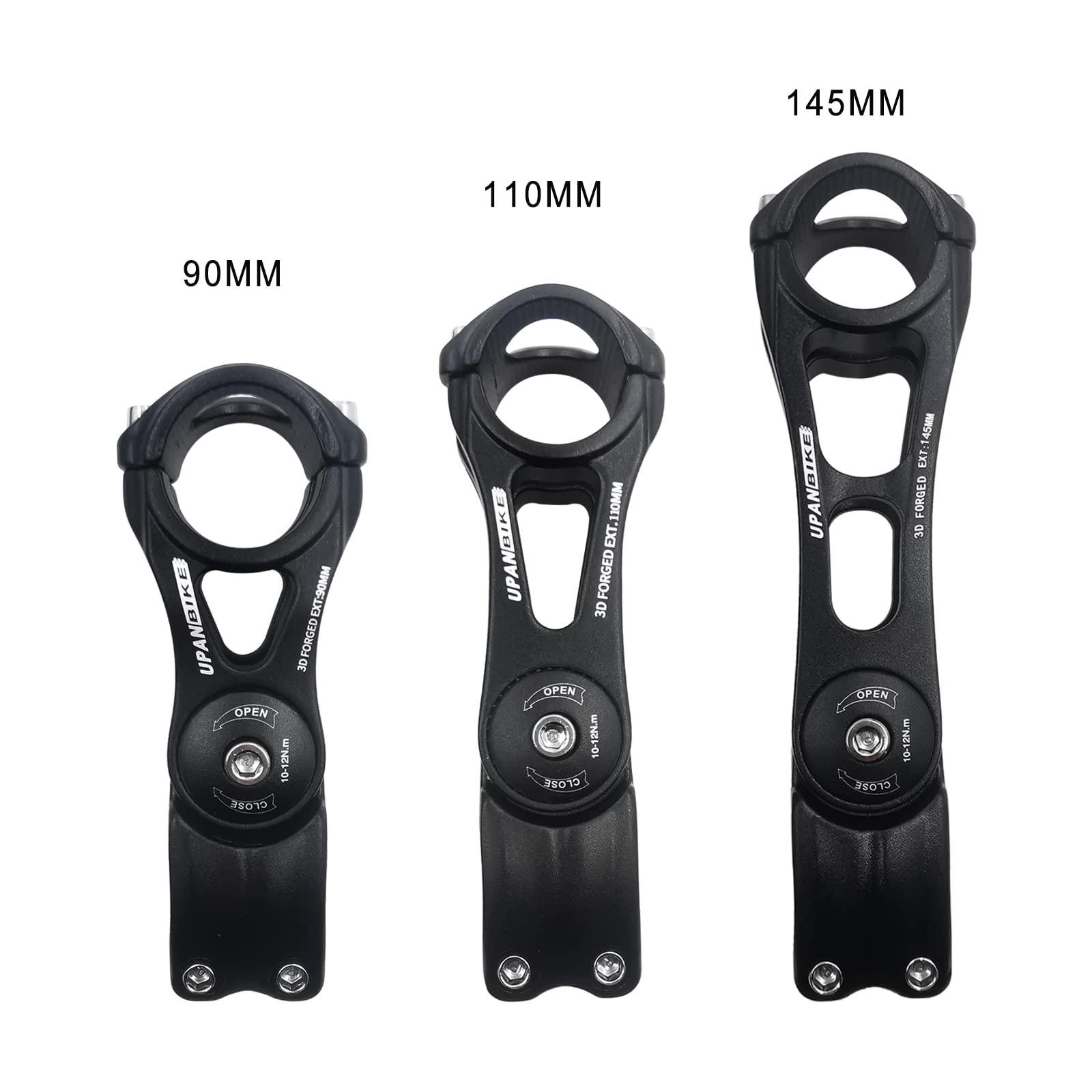 UPANBIKE Bike Adjustable Stem 31.8mm 85 Degree 90mm 110mm 145mm Aluminum Alloy Riser Extender for MTB Mountain Bicycle Road City Bike