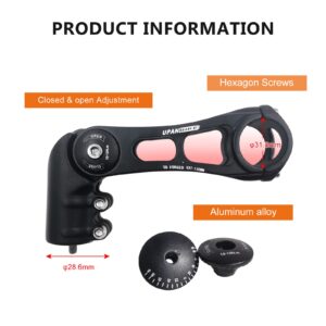 UPANBIKE Bike Stem Adjustable Bicycle Stem 31.8mm 130 Degree 75mm 95mm 130mm Aluminum Alloy Handlebr Riser Extender for MTB Road Bike BMX Mountain Bike