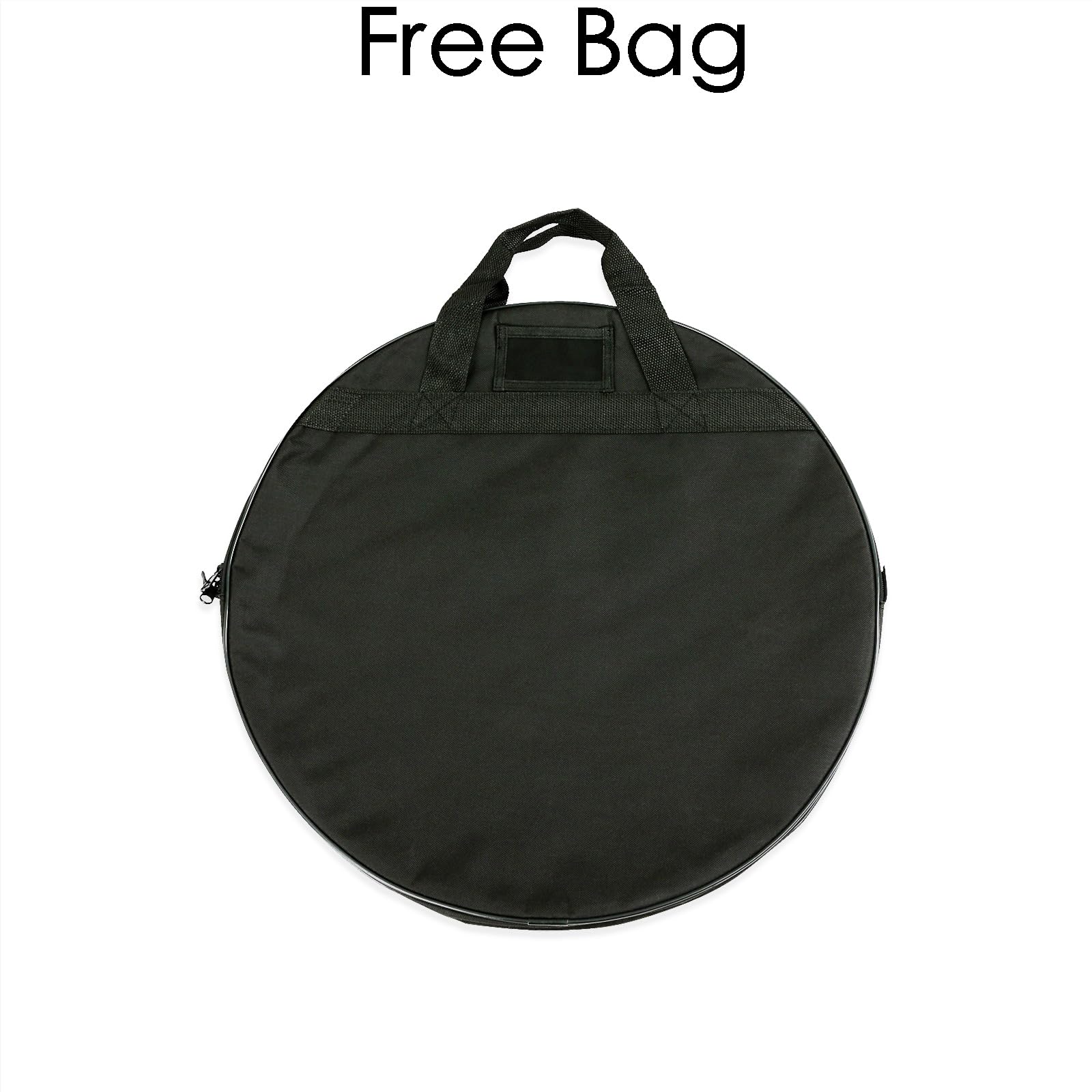 Low Volume Cymbal Pack, Quiet Cymbal Set 14''/16''/18''/20'' (5 Pcs, Black) | FREE Cymbal Bag included