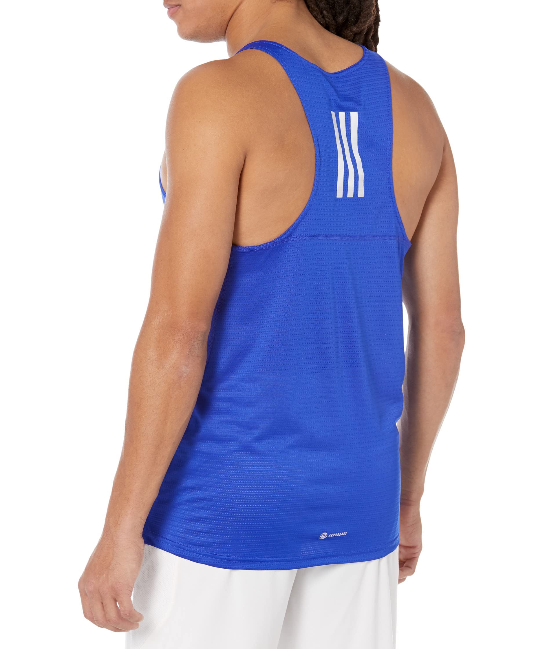 adidas Men's Own The Run Singlet, Lucid Blue, Large