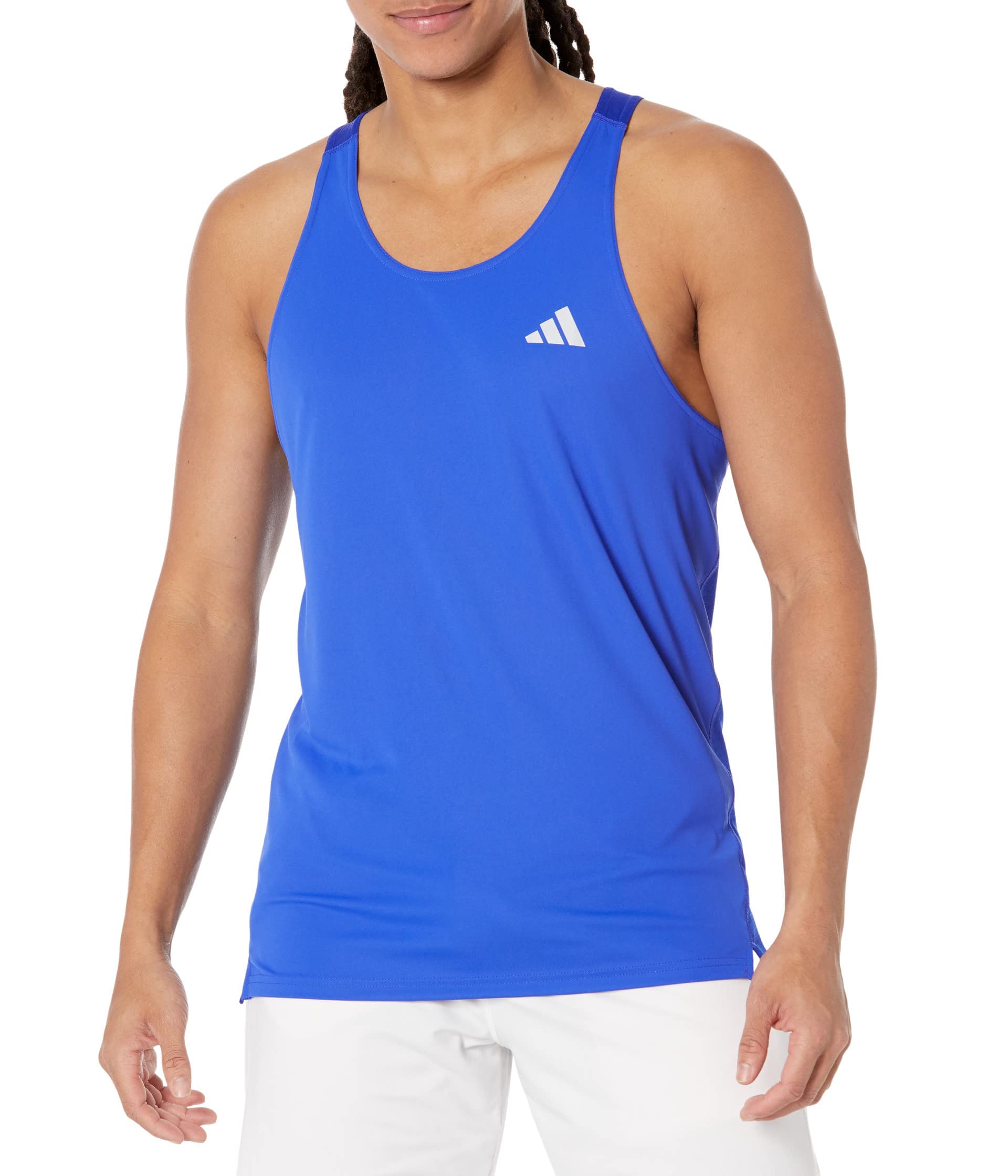 adidas Men's Own The Run Singlet, Lucid Blue, Large