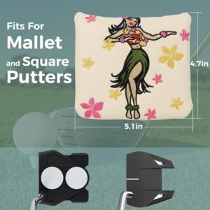 Studio Crafted Hula Girl Hawaii Honolulu Golf Square Mallet Putter Cover Magnetic Closure