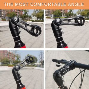 UPANBIKE Bike Stem Adjustable Bicycle Stem 31.8mm 130 Degree 75mm 95mm 130mm Aluminum Alloy Handlebr Riser Extender for MTB Road Bike BMX Mountain Bike