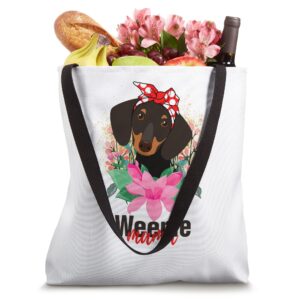 Weenie Mama Doxie Dachshund Cut Weiner Dog Mom Mother's Day Tote Bag