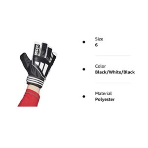 adidas Unisex-Adult Tiro Club Goalie Gloves, Black/White/Black, 6