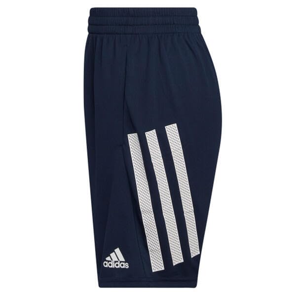 adidas Boys' Elastic Waistband 3S Short, Bold Navy, Large