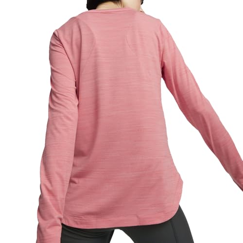 PUMA Women's Cloudspun Long Sleeve Tee, Carnation Pink Heather, Medium