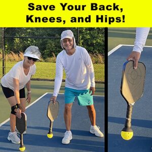 Pickleball Ball Retriever, Fits Standard Pickleball Paddle, Pick Up Pickleball Ball without Bending Over, Pickleball Grabber Pickleball Accessory (1)