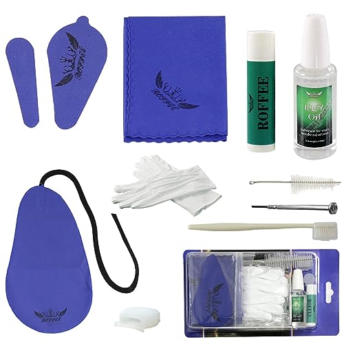 Clarinet Cleaning Cleaner Care Maintenance Kit - Clarinet Cleaning Kit: key oil, cork grease, swab, cleaning cloth, thumb rest, mouthpiece brush, screwdriver...