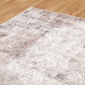 Home Culture Machine Washable Contemporary Area Rug, Low Pile for Livingroom, Dining, Kitchen, Office, Non Shedding, Pet Friendly (8'8''x12