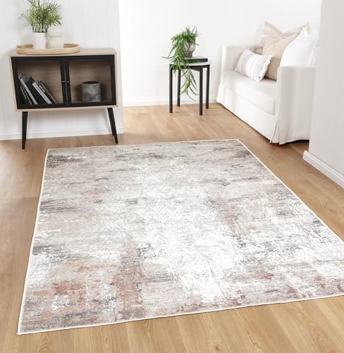 Home Culture Machine Washable Contemporary Area Rug, Low Pile for Livingroom, Dining, Kitchen, Office, Non Shedding, Pet Friendly (8'8''x12