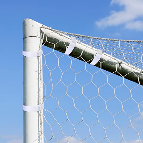 30 Pcs Goal Net Straps Soccer Attachment Straps Soccer Goal Trap White for Holding Soccer Nets to The Goal Posts for Boys Kids Soccer Training 14 x 0.8 Inch…