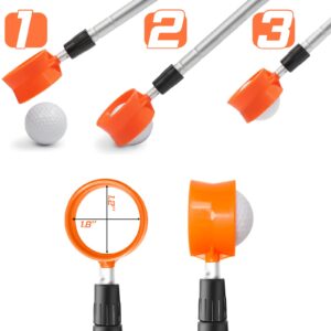 prowithlin Golf Ball Retriever, 15ft Aluminum Alloy Golf Ball Retriever Telescopic Golf Accessories Golf Gift