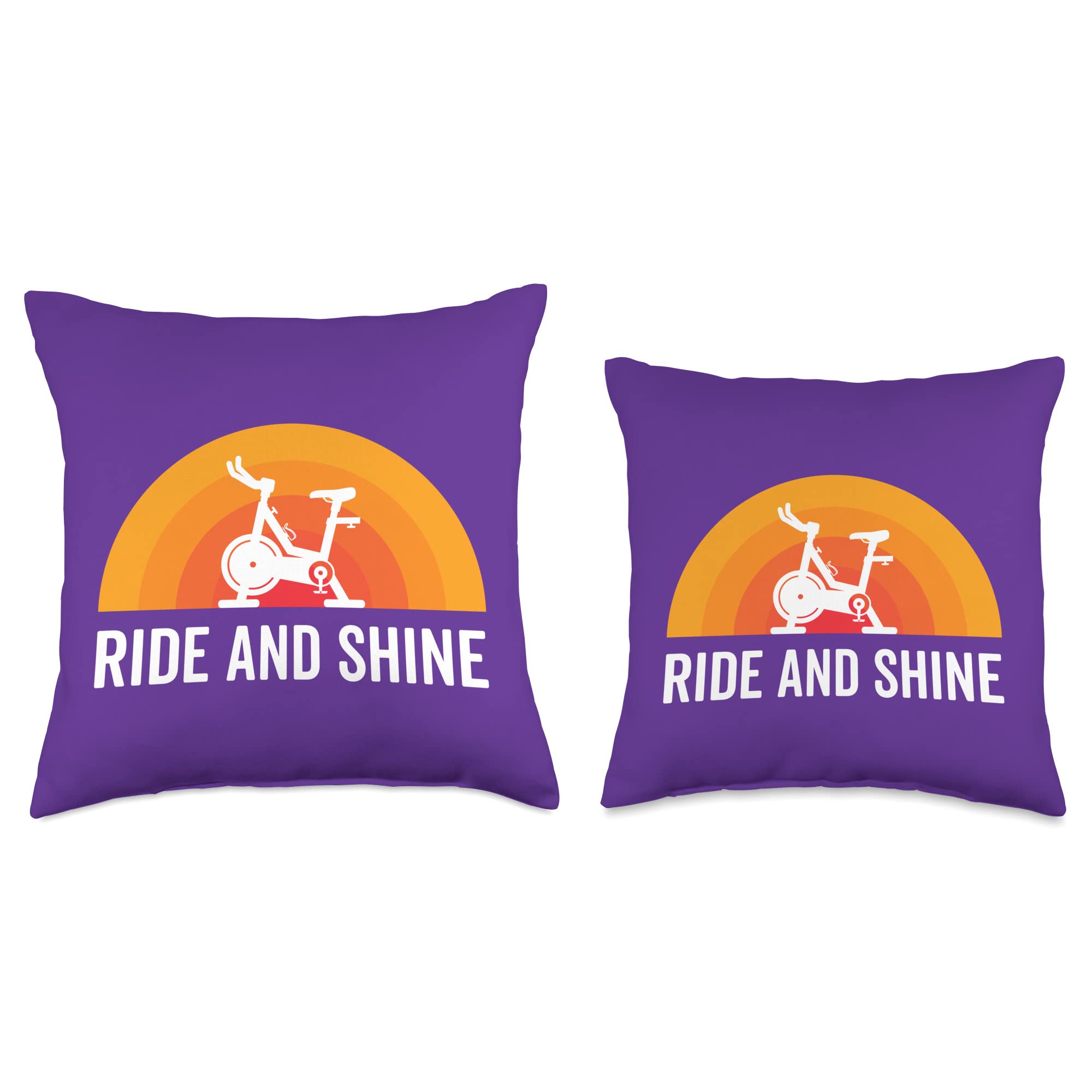 Catch That Beat By SPINCO Ride and Shine Indoor Spin Class Funny Workout Gym Throw Pillow, 18x18, Multicolor