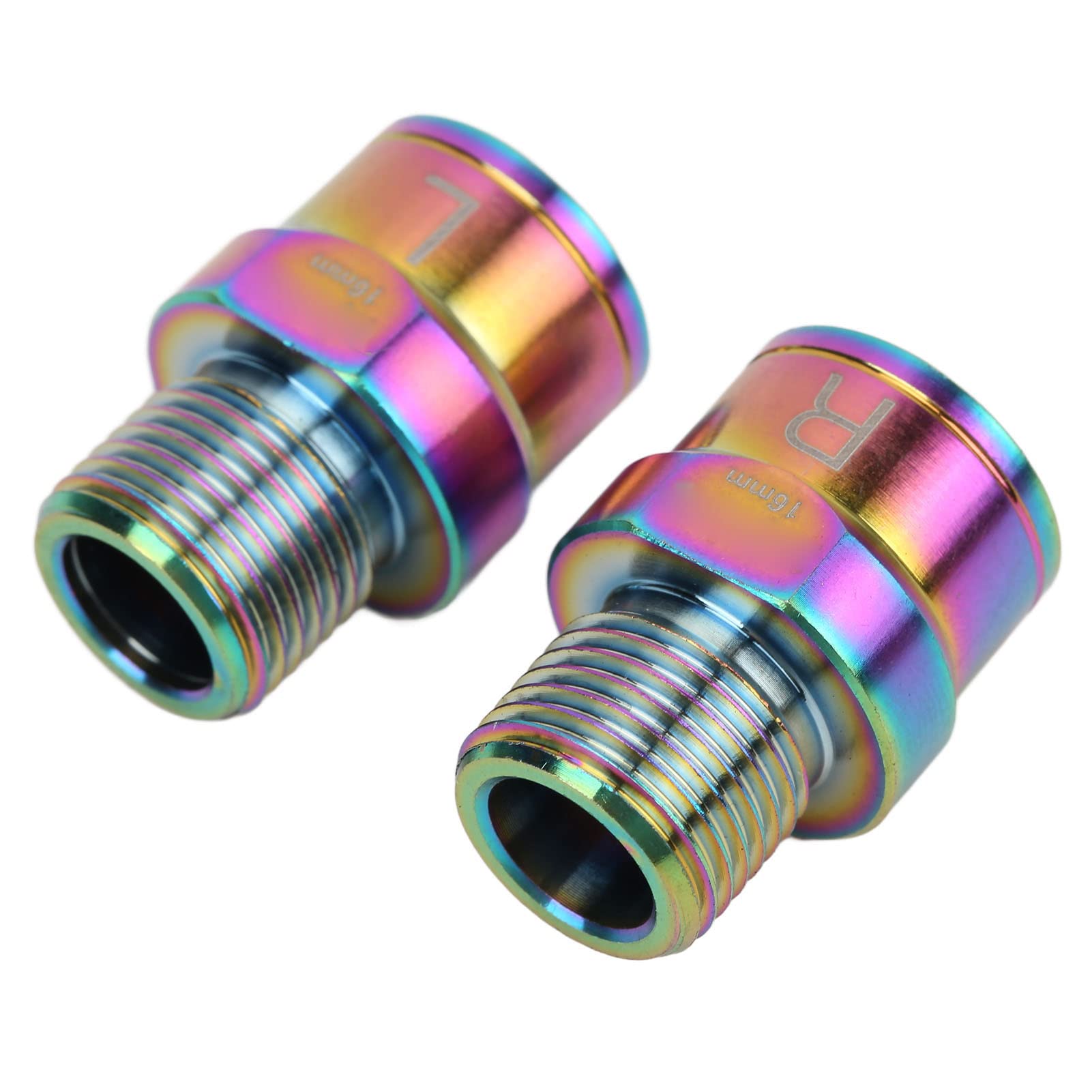 16mm Bike Pedal Extender, Alloy Cycling Pedals Adapters Bike Pedal Extension Shaft for Mountain Road Bike(Colorful)