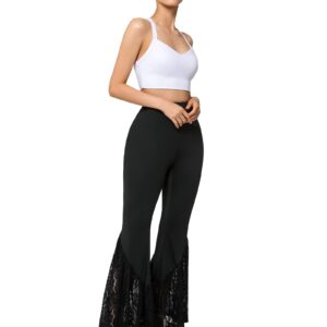 Yvette Bell Bottom Pants for Women Flare Leggings High Waist Wide Leg Bootcut Yoga Pants Tummy Control Dancing