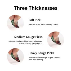 6 Pack Custom Guitar Picks Personalized Guitar Pick Add Your Own Text Name Three Thin Thicknesses Guitar Accessories for Guitar Players Dad Guitar Bass Upgrade Model (0.46mm)