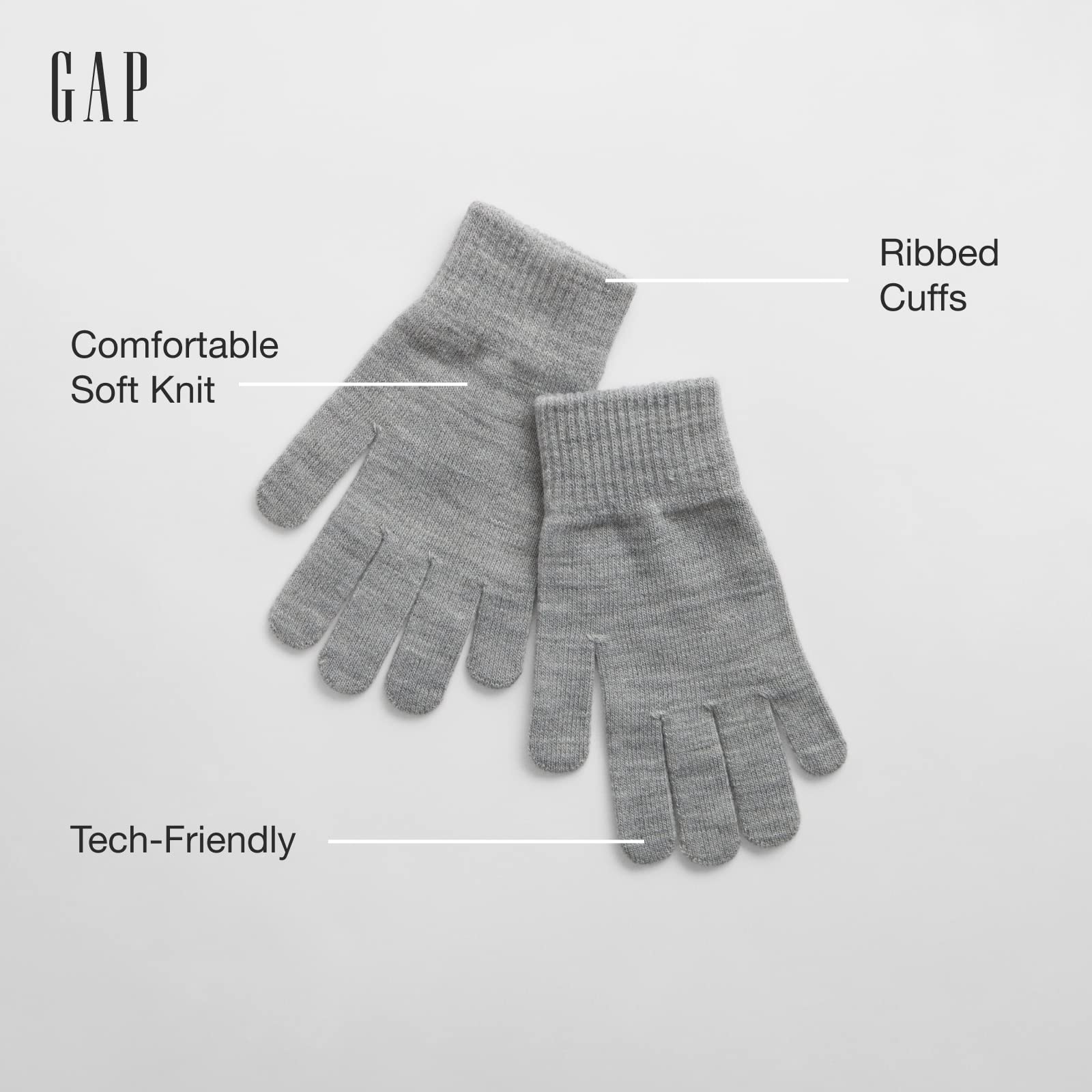 GAP womens BASIC GLOVE TRUE BLACK ONESIZE