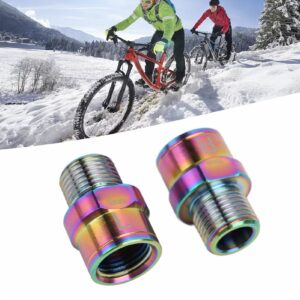 16mm Bike Pedal Extender, Alloy Cycling Pedals Adapters Bike Pedal Extension Shaft for Mountain Road Bike(Colorful)