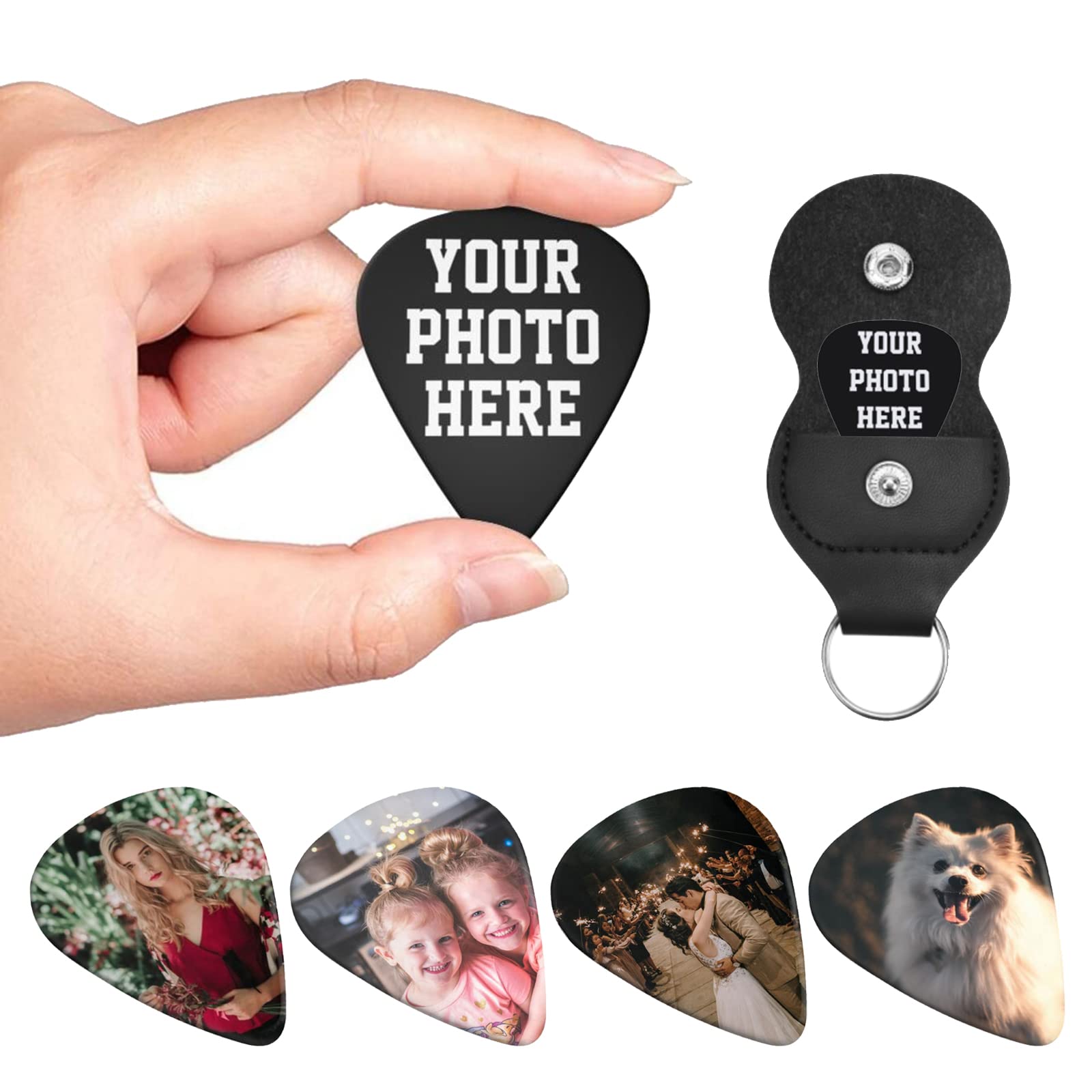 6 Pack Custom Guitar Picks Personalized Guitar Pick Add Your Own Text Name Three Thin Thicknesses Guitar Accessories for Guitar Players Dad Guitar Bass Upgrade Model (0.46mm)