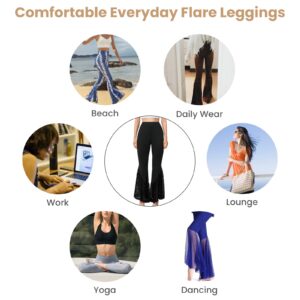 Yvette Bell Bottom Pants for Women Flare Leggings High Waist Wide Leg Bootcut Yoga Pants Tummy Control Dancing