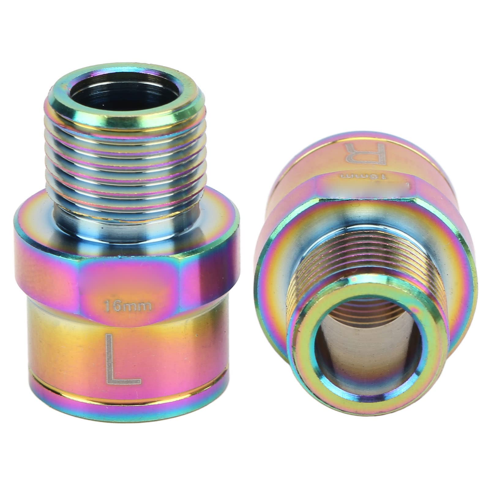 16mm Bike Pedal Extender, Alloy Cycling Pedals Adapters Bike Pedal Extension Shaft for Mountain Road Bike(Colorful)