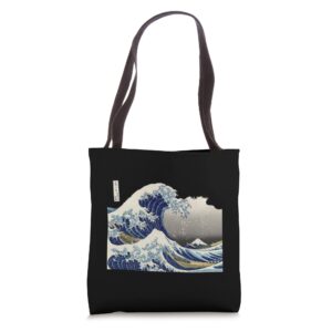 the great wave off kanagawa - retro japanese gift tote bag