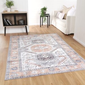 Home Culture Machine Washable Traditional Area Rug, Low Pile Area Rug for Livingroom, Dining, Kitchen, Office, Non Shedding, Pet Friendly, Cersi (8'x10')