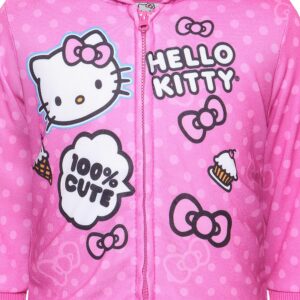 Hello Kitty Girls Zip Up Hooded Sweatshirt for Infant, Toddler and Little Kids Hot Pink