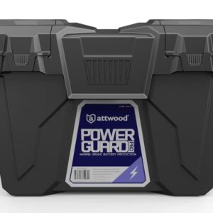 Attwood PowerGuard Pro – Marine Grade Weather Resistant Battery Box Designed for Marine, RV, Camping, Solar and More – 24/27 Series Batteries, 9070-7,Black