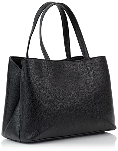 Calvin Klein Adeline Triple Compartment Satchel, Black/Silver,One Size