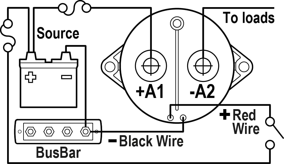 Blue Sea Systems 7765 L-Series Solenoid 150A 12/24V DC, Black