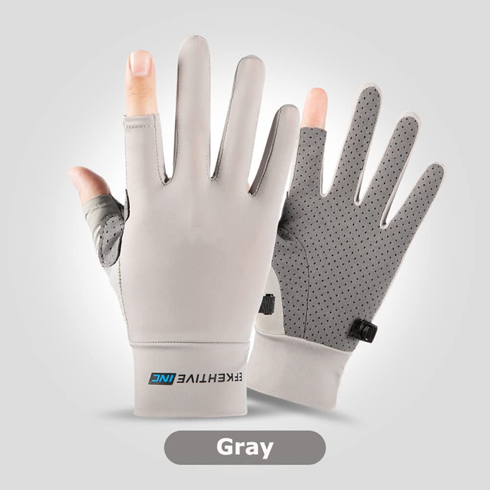 Driving Gloves for Men Women UPF 50+ UV Protection Thin Ice Silk Mesh Sport Gloves Quick-Dry Cooling Summer Outdoor Gloves Anti-Slip Elastic Cycling Gloves Unisex for Golf Hiking Driving Running