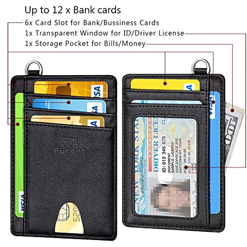 FurArt Slim Minimalist Wallet, Front Pocket Wallets, RFID Blocking, Credit Card Holder for Men & Women