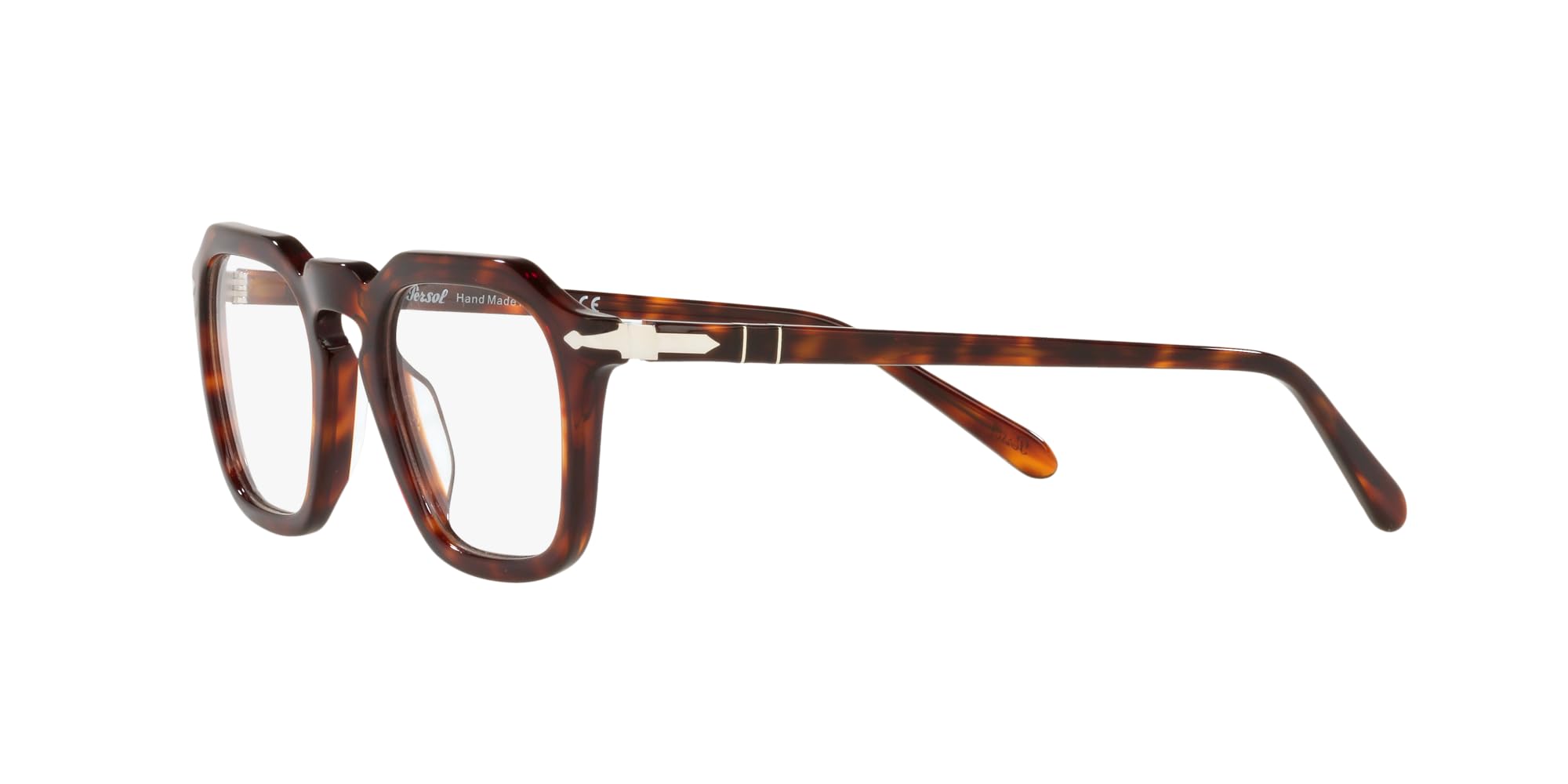 Persol PO3292V Square Prescription Eyewear Frames, Havana/Demo Lens, 46 mm