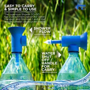 Shower to Go: Portable Camping Shower, Best Outdoor Emergency Body Cleaning Device, Multifunctional Water Sprinkler for Gardening, Pet Cleaning, Hiking, Water Bottle Shower, Very Simple Shower