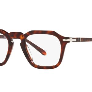 Persol PO3292V Square Prescription Eyewear Frames, Havana/Demo Lens, 48 mm