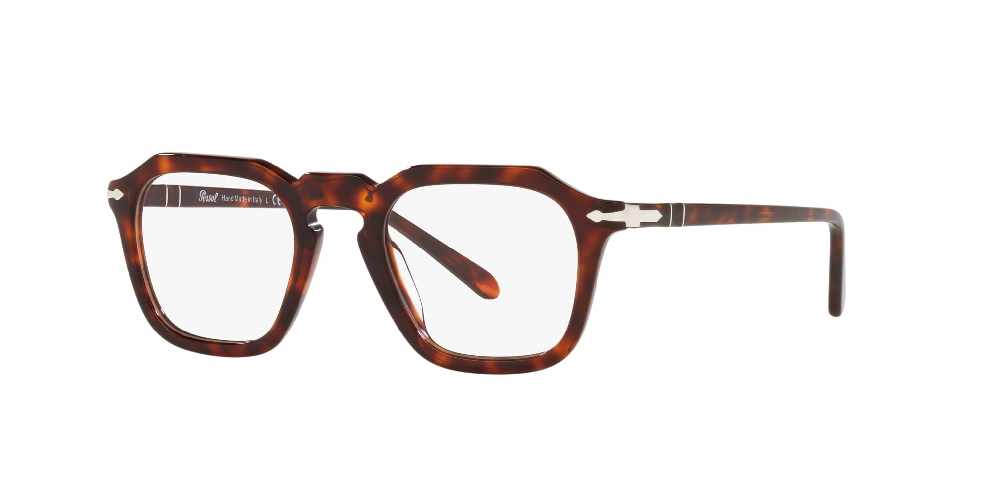 Persol PO3292V Square Prescription Eyewear Frames, Havana/Demo Lens, 48 mm