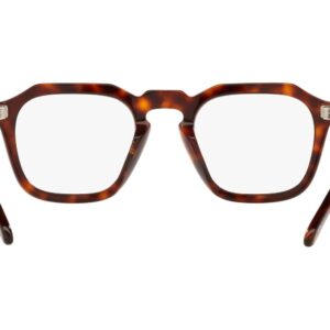 Persol PO3292V Square Prescription Eyewear Frames, Havana/Demo Lens, 46 mm