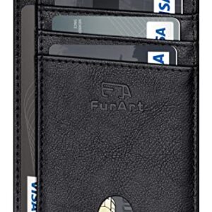 FurArt Slim Minimalist Wallet, Front Pocket Wallets, RFID Blocking, Credit Card Holder for Men & Women