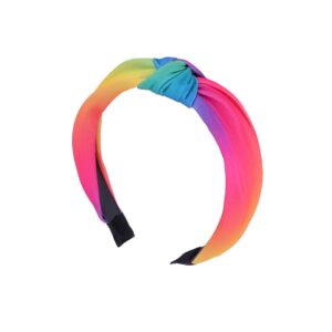 Motique Accessories Tye Dye Top Knot Headband for Women - Bright