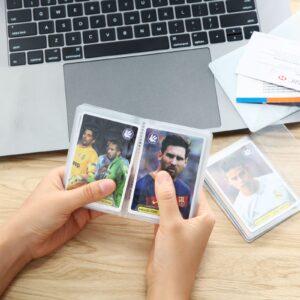 4 Packs 6 Page Wallet Insert Plastic Credit Card Holder Wallet Credit Card Sleeves Transparent Clear Picture Holder for Men Women Wallet Photo Insert for Bifold or Trifolds