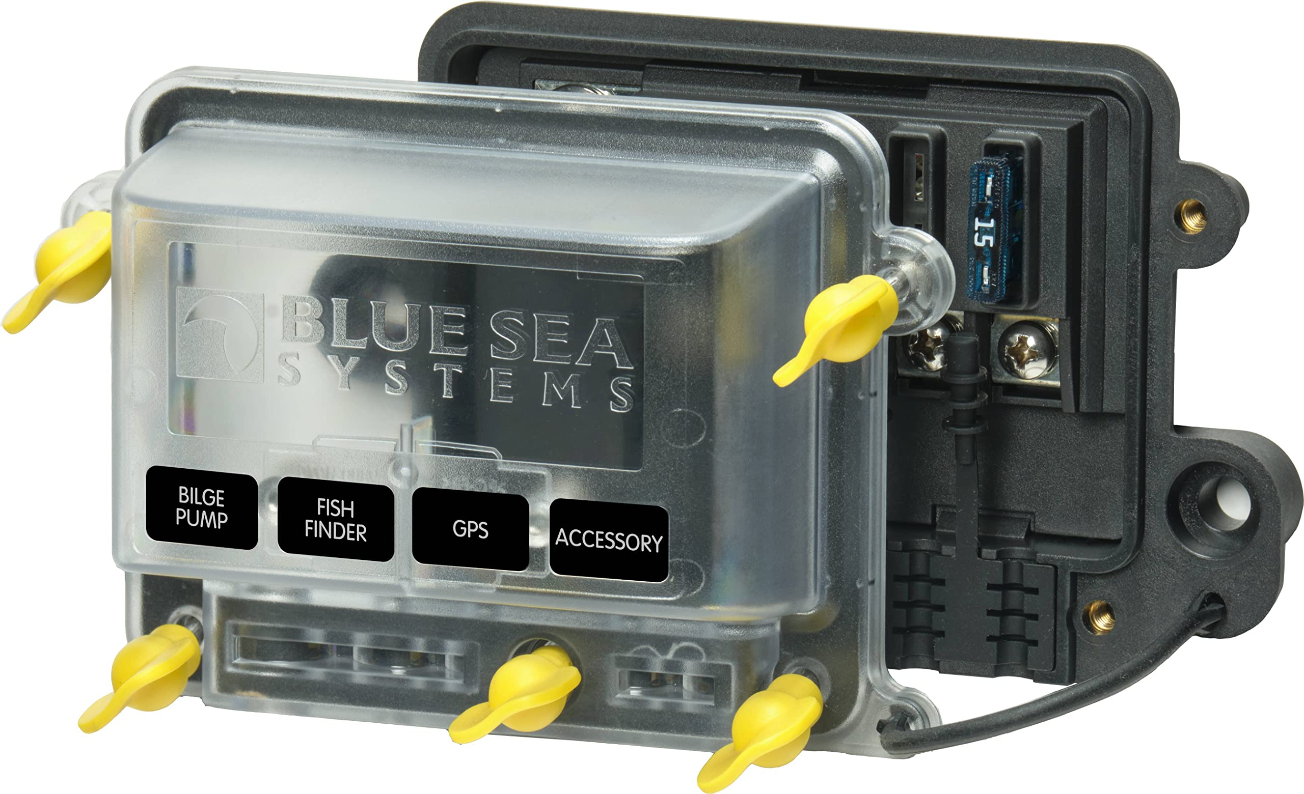 Blue Sea Systems 5056100 ST Blade Water-Resistant Fuse Block, Manual Cover