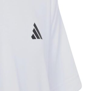 adidas Boys' Club Tennis 3-Stripes T-Shirt, White, X-Large