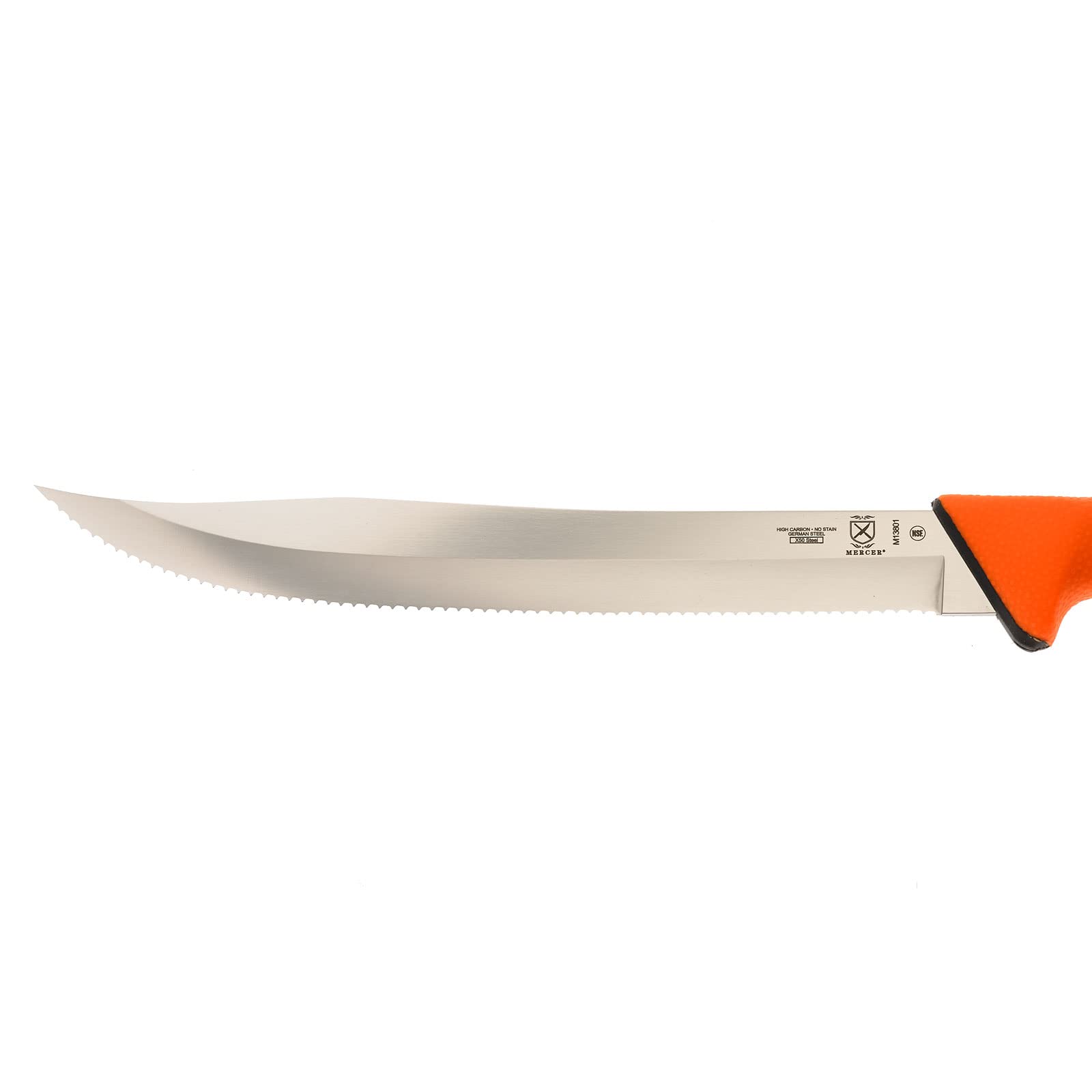 Mercer Culinary Mercer Sport Knife, 9" Utility Fishing Slicer, Scalloped, Orange M13801, One Size, Multi