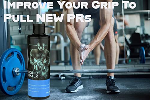 Grip Glu Liquid Chalk Pro Grade - enhanced grip for deadlifting, weightlifting, powerlifting, gymnastics, rock climbing, crossfit, track and field