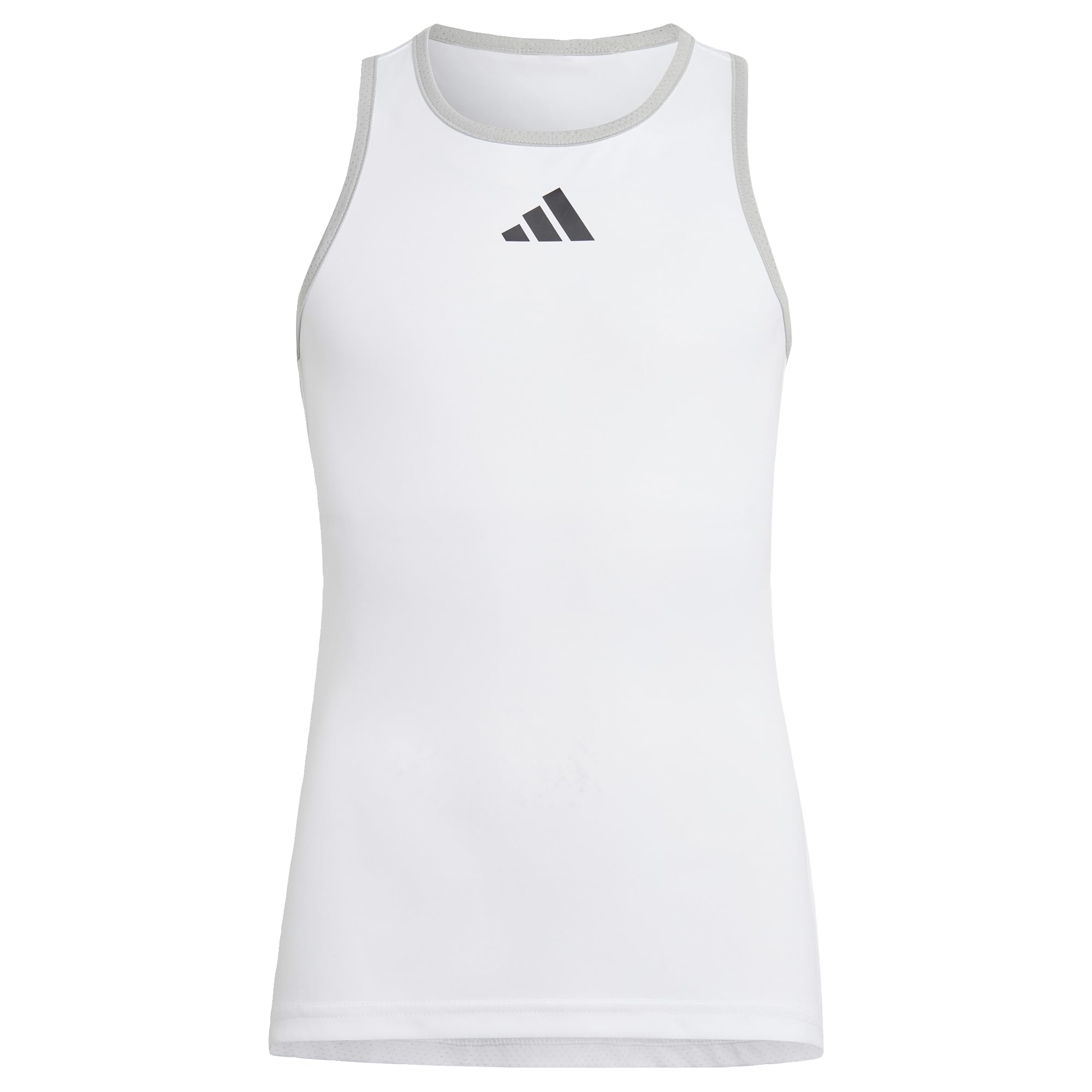 adidas Girls' Club Tank Top, White, X-Large